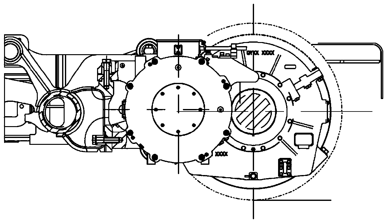 Steering frame with traction motor conveniently demounted and mounted