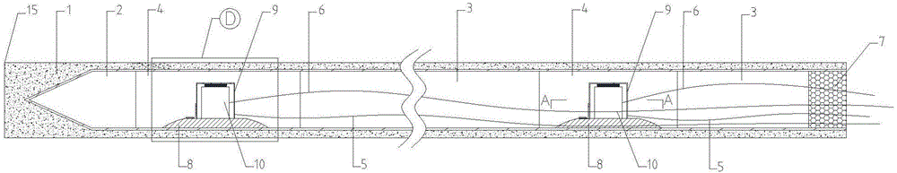 Device and method for mounting recyclable surrounding rock fracture monitoring acoustic emission sensor