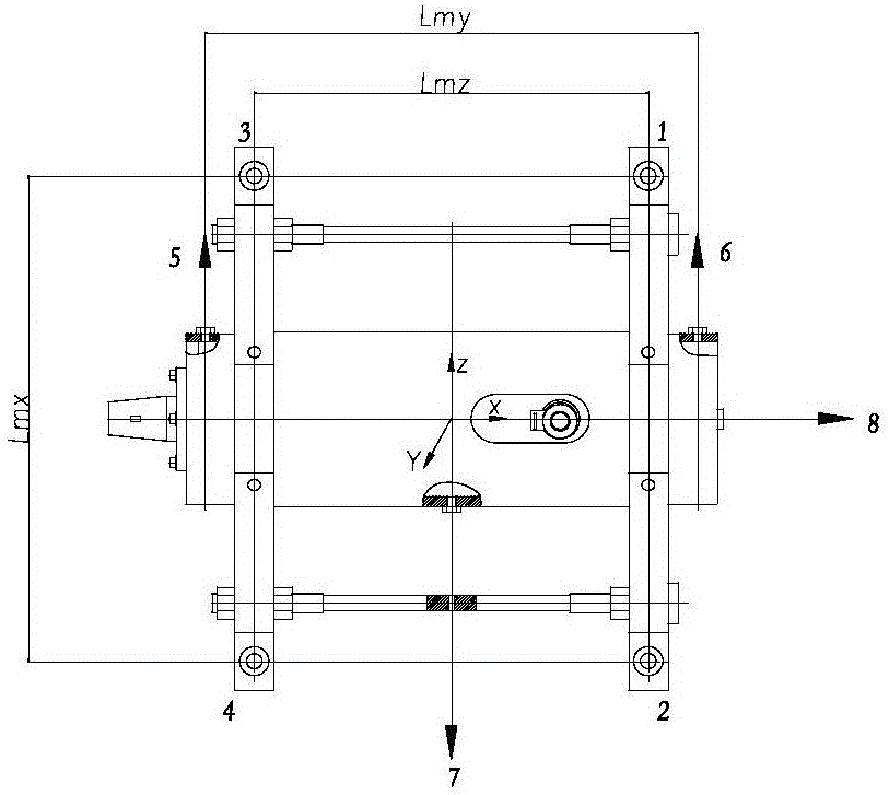 Low-speed wind tunnel thrust vector balance calibrating device