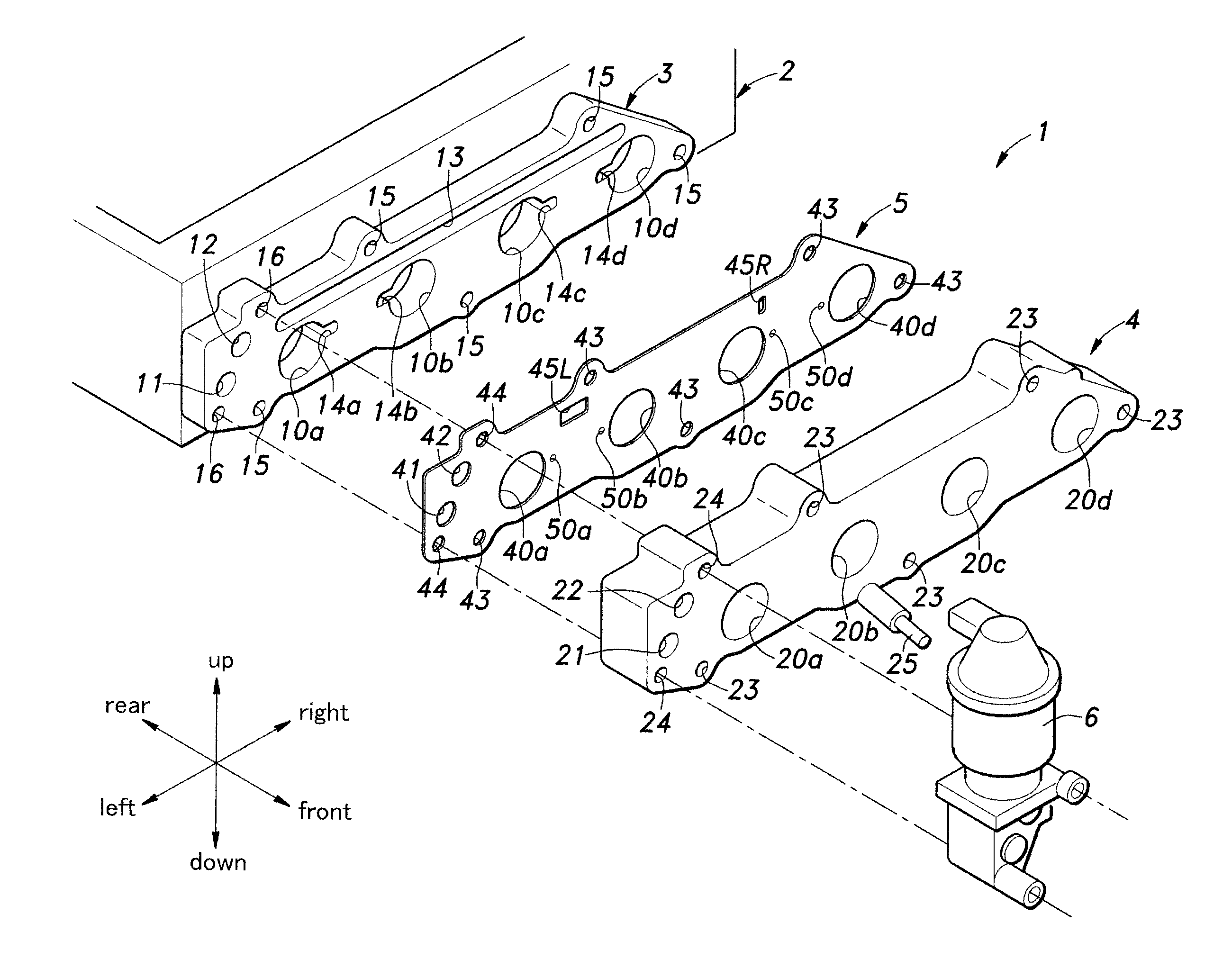 Exhaust gas recirculating device for internal combustion engines