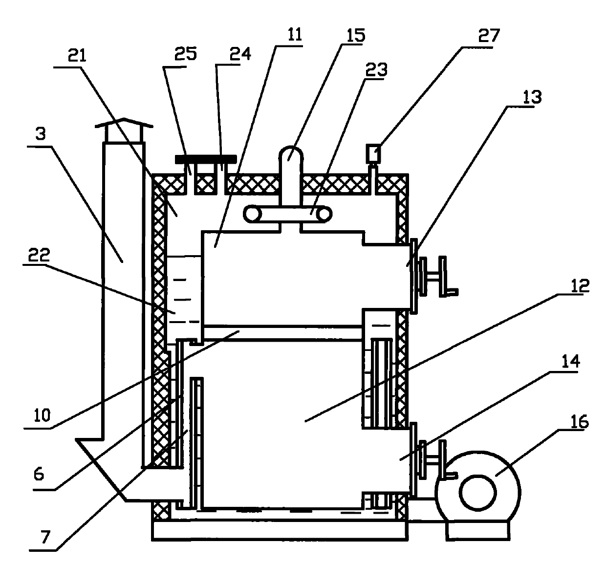 Coal-firing agricultural soil hot water sterilization machine