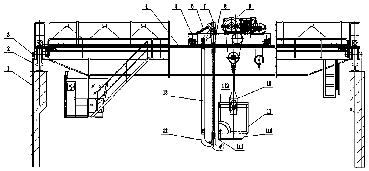 Slag extractor used for subway construction