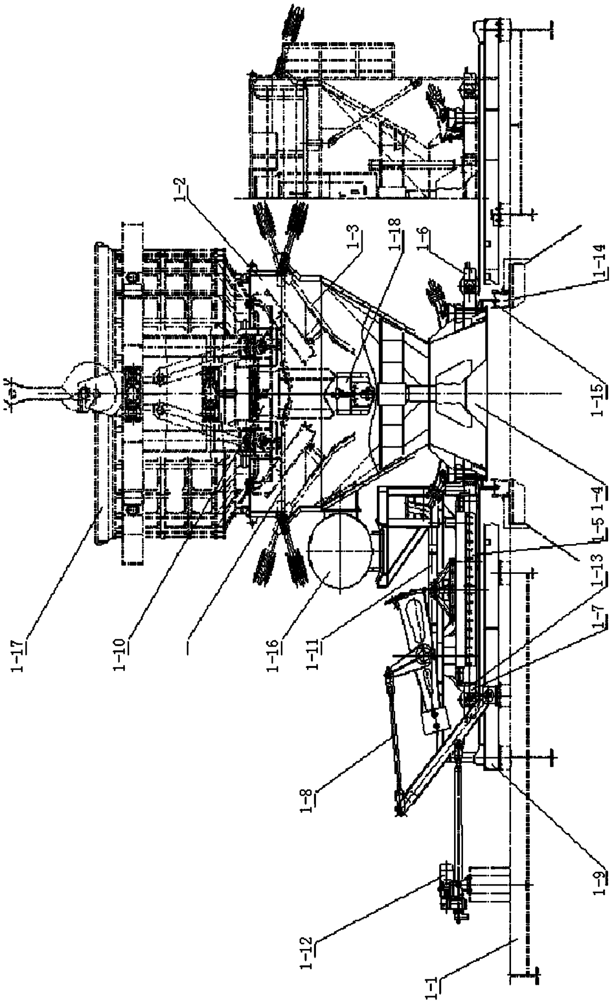 Double-hopper loading device with automatic discharge turnover plates and seal gates and working method