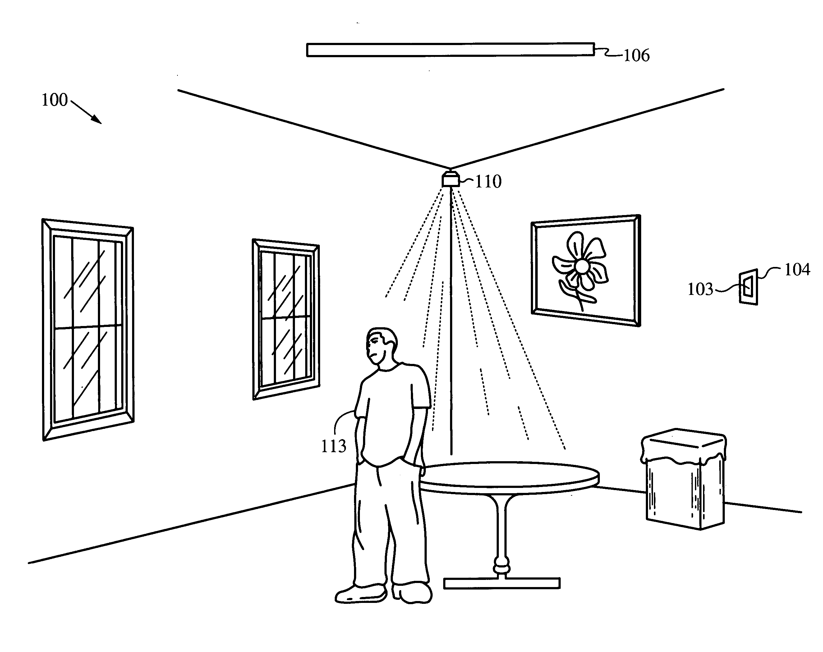 Light management system device and method