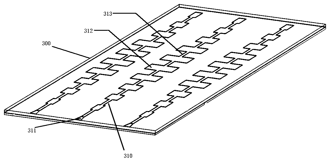 Three-transmitting four-receiving wide beam antenna