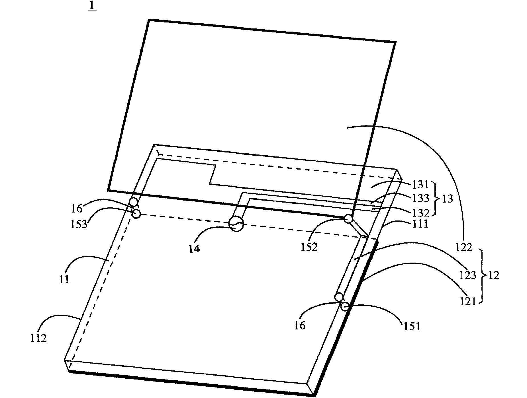 Multiband antenna and communication device with multiband antenna