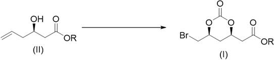 Preparation method of 2-((4r,6s)6 bromomethyl 2-oxo-1,3-dioxane-4-yl)acetate