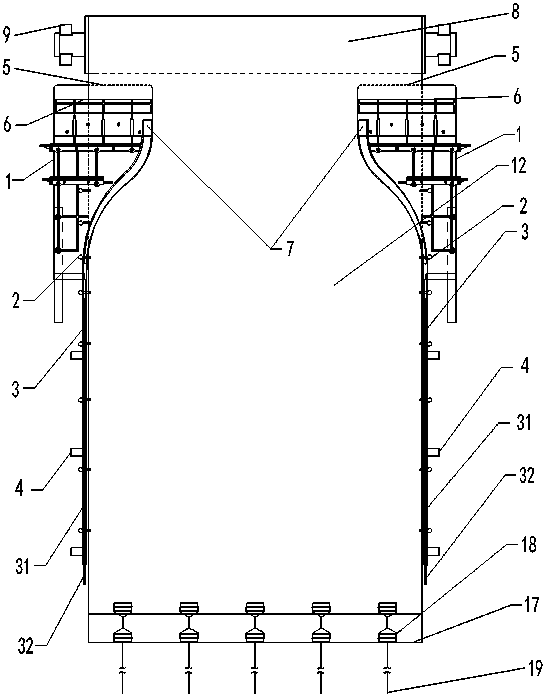 Salt pan plastic tarpaulin injection device sliding way system