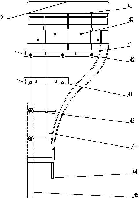 Salt pan plastic tarpaulin injection device sliding way system