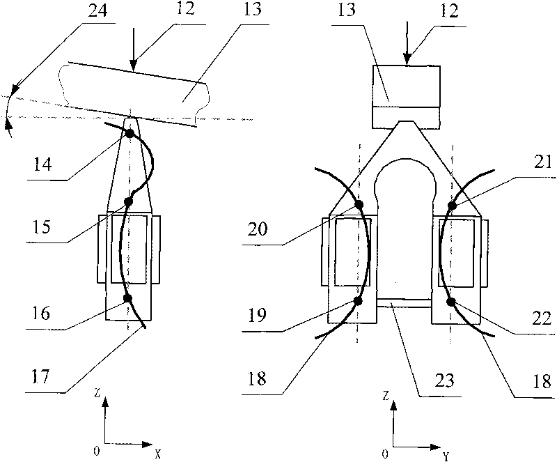 Two-way single-mode ramp type tower-shaped linear ultrasonic motor and electric excitation method