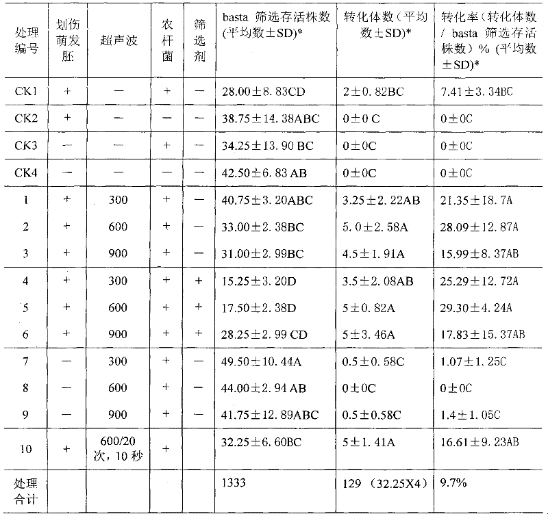 Ultrasonic-assisted agrobacterium-mediated plant germination seed gene transformation method