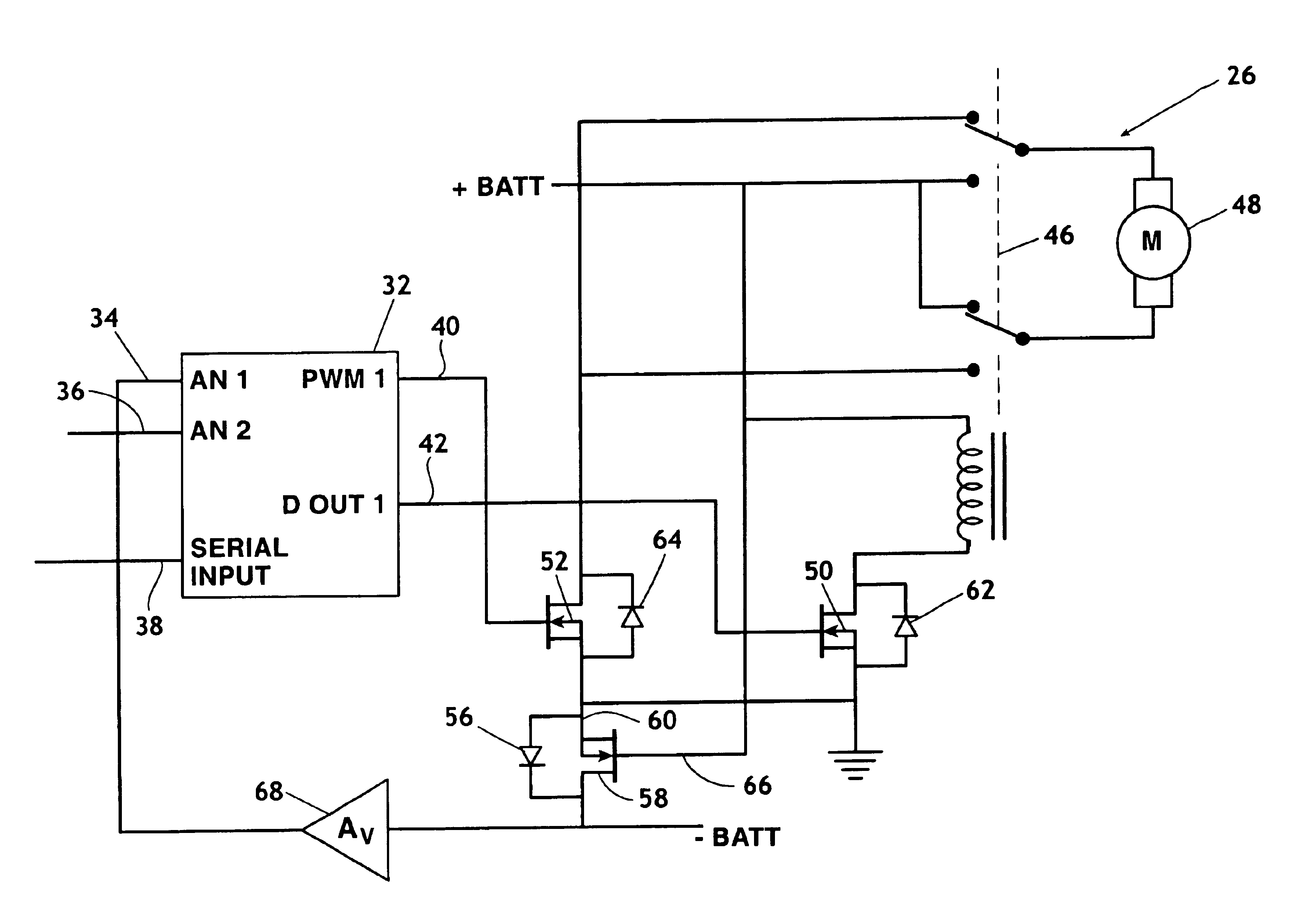 Reverse battery protection for a trolling motor