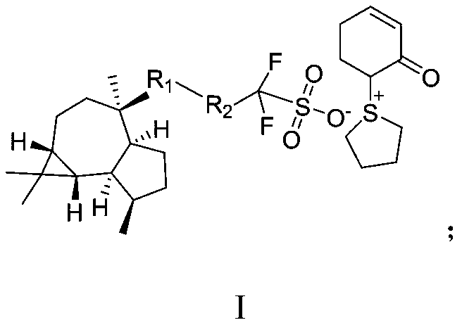 Sulfonium sulfonate salt photoacid generator synthesized from ledol and synthesis method for sulfonium sulfonate salt photoacid generator