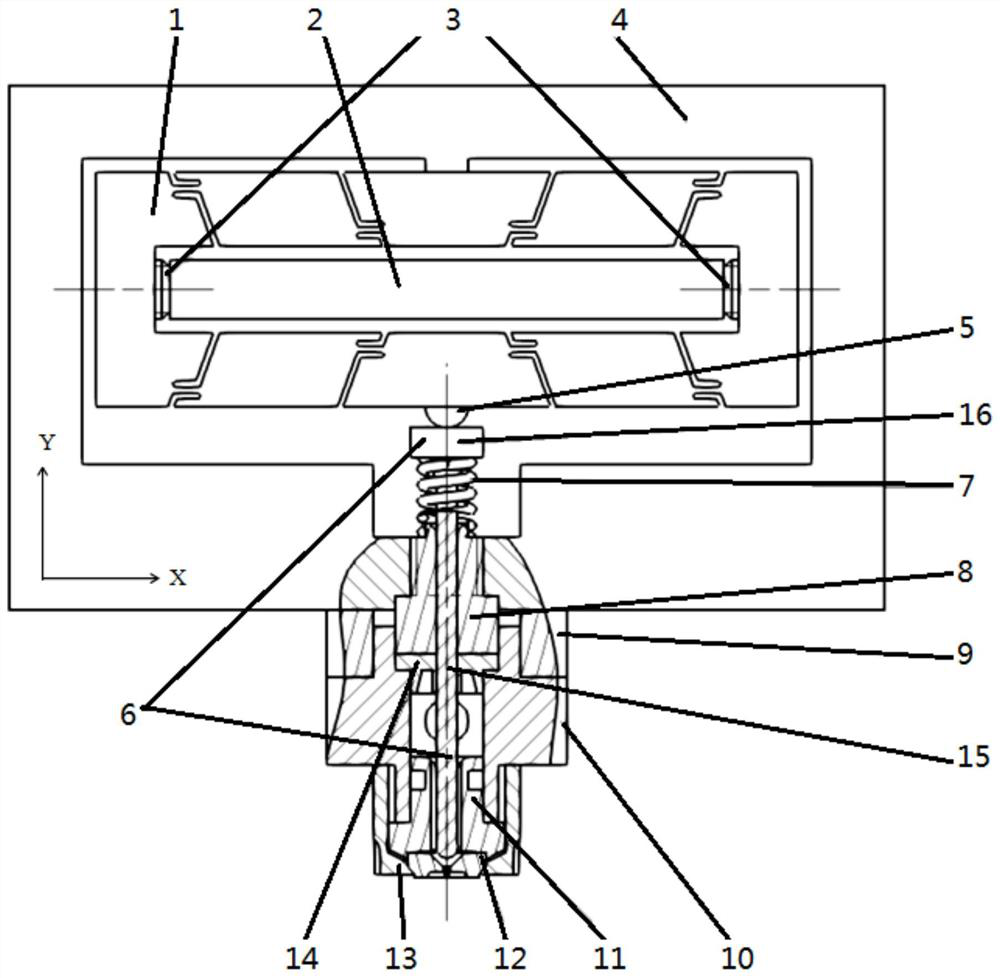 Piezoelectric injection valve with symmetrical structure layout