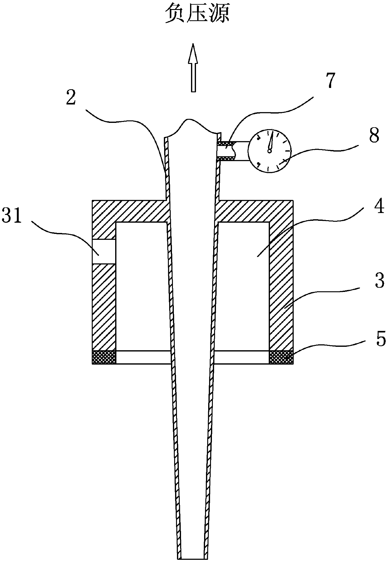 Charging-free acid extraction apparatus and acid extraction method for AGM storage battery