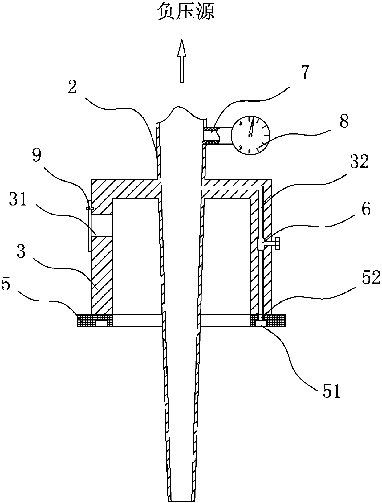 Charging-free acid extraction apparatus and acid extraction method for AGM storage battery