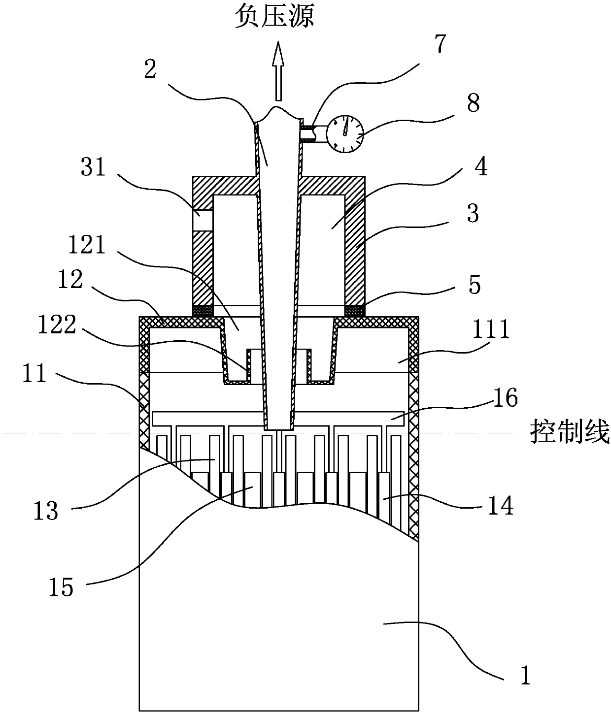 Charging-free acid extraction apparatus and acid extraction method for AGM storage battery