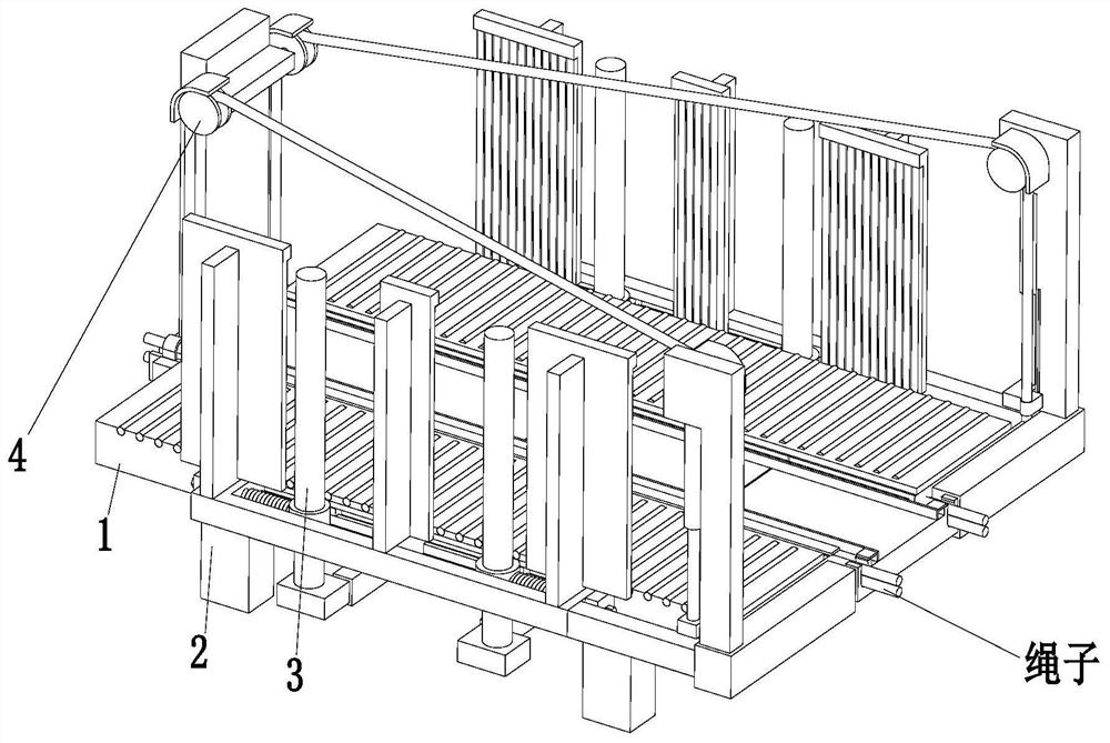 An intelligent palletizing machine for forming aluminum alloy doors and windows