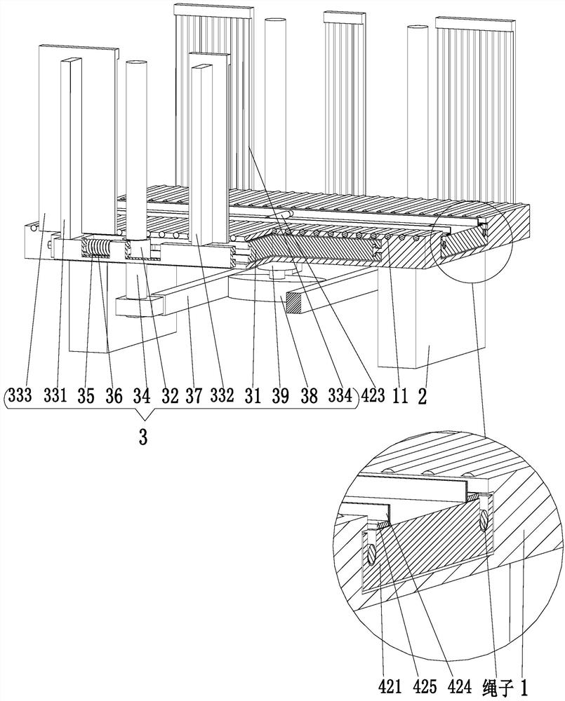 An intelligent palletizing machine for forming aluminum alloy doors and windows