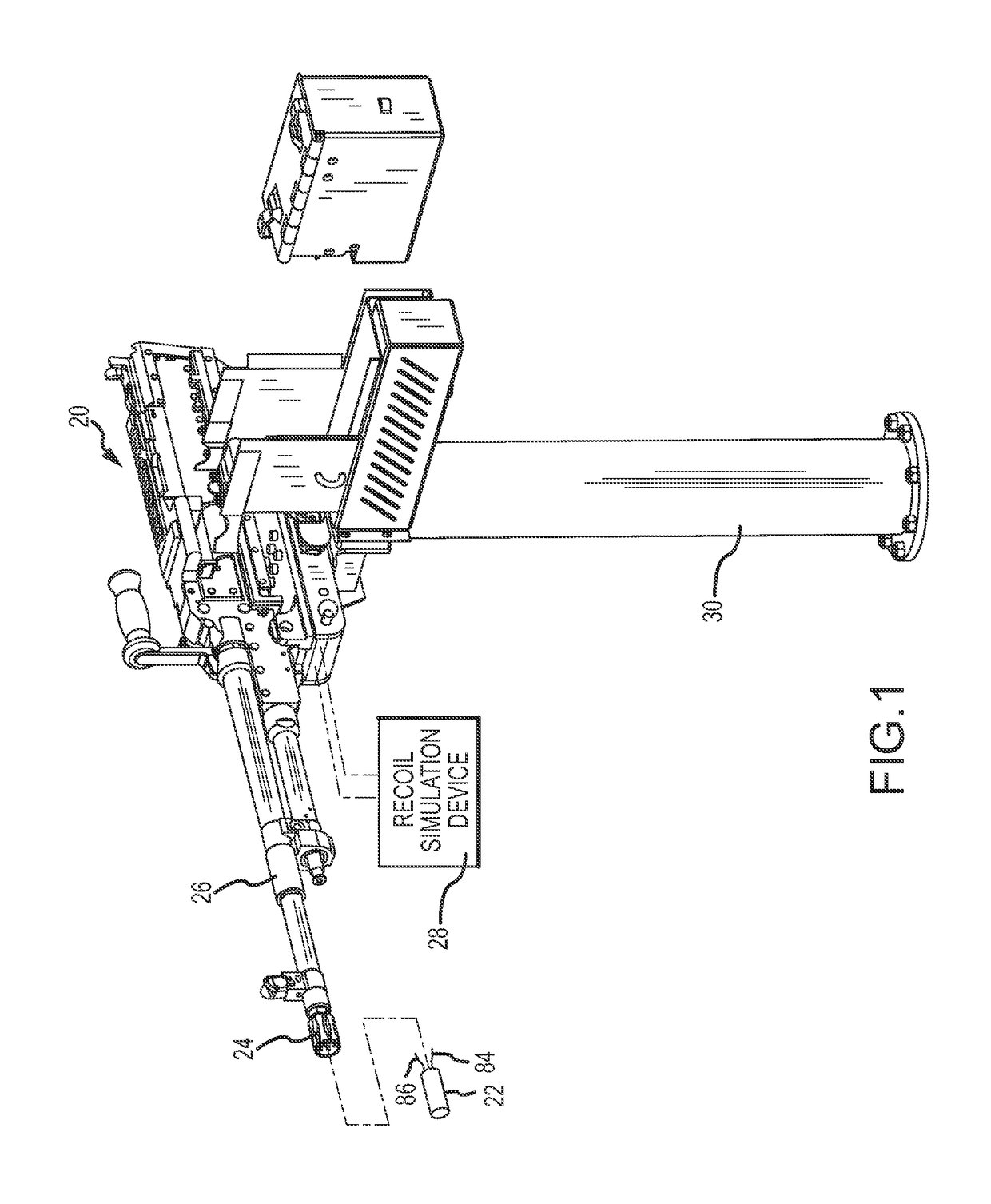 Muzzle flash simulator and method for an imitation machine gun