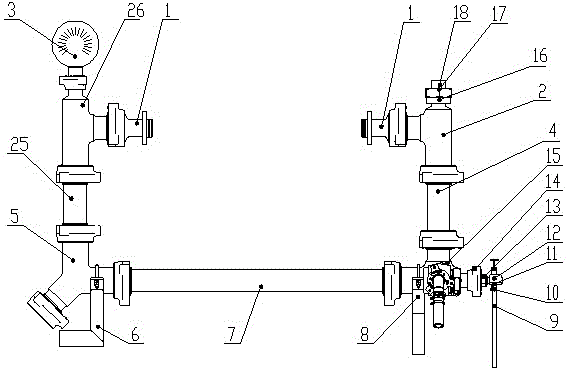 A dual-discharge high-pressure manifold for fracturing