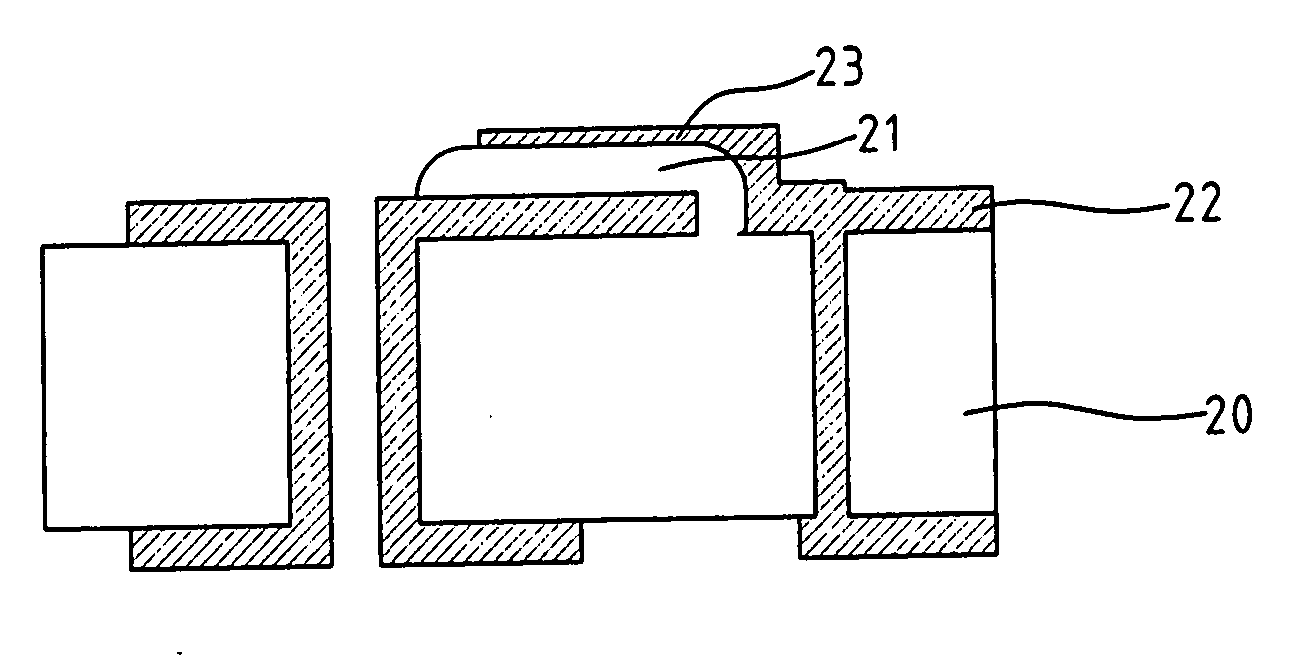 Structure of embedded capacitors and fabrication method thereof