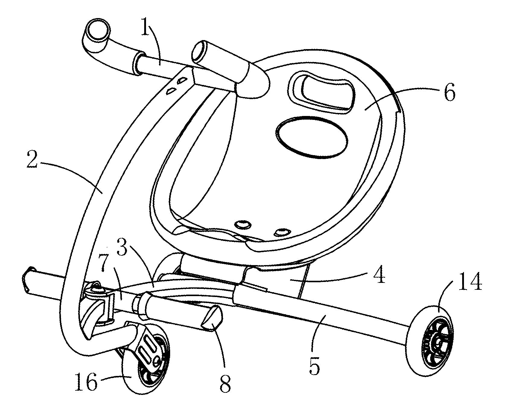 Hand-swing type shilly-car