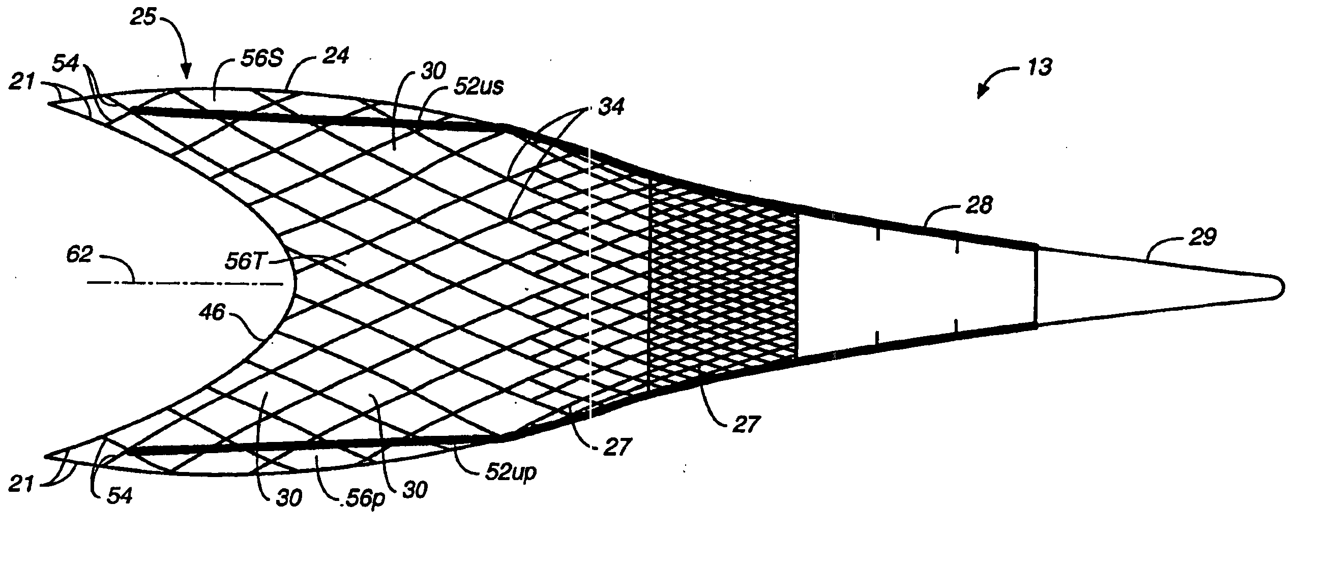 Self-spreading trawls having a high aspect ratio mouth opening