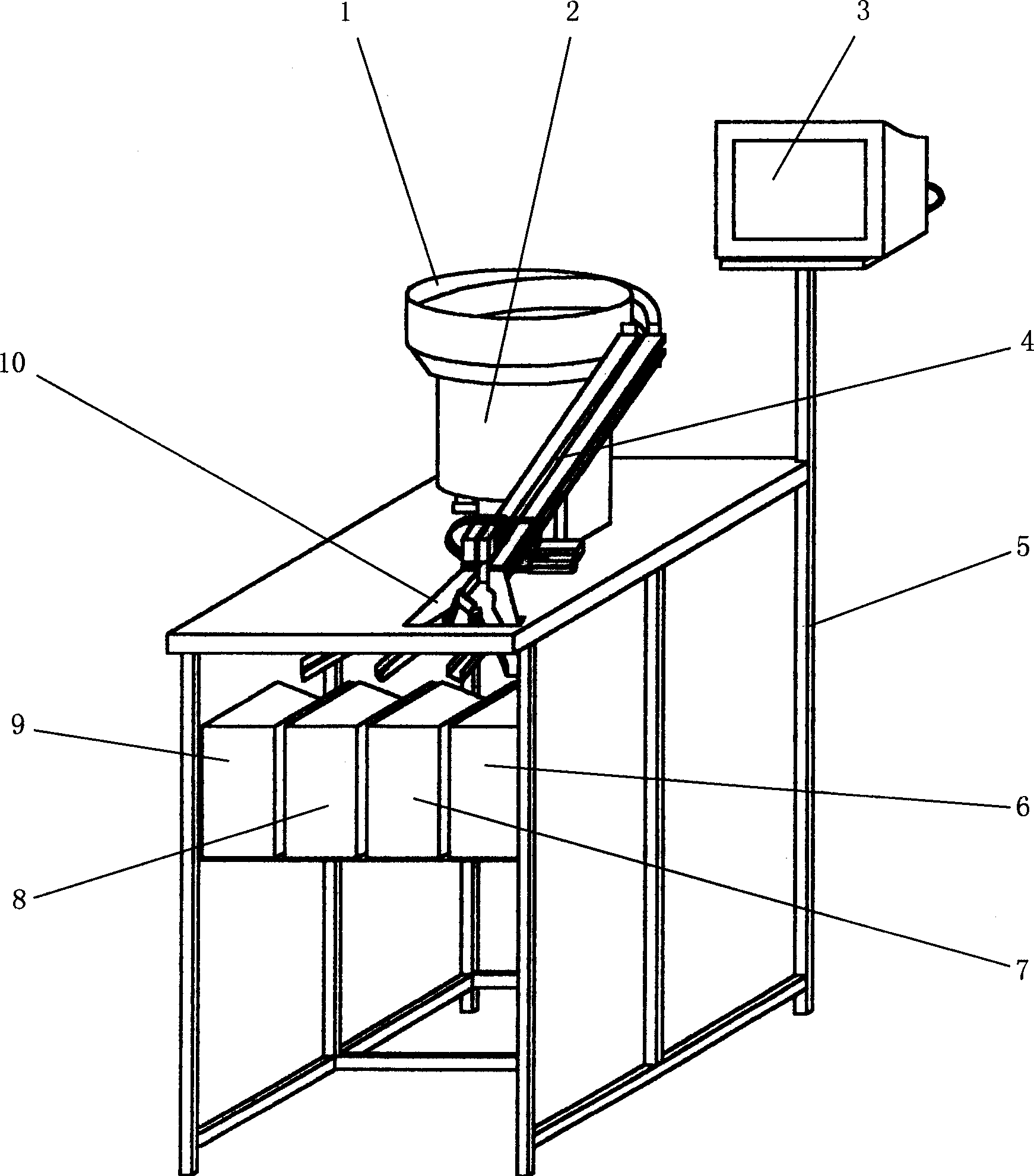 Automatic detection separator for quartz crystal resonator