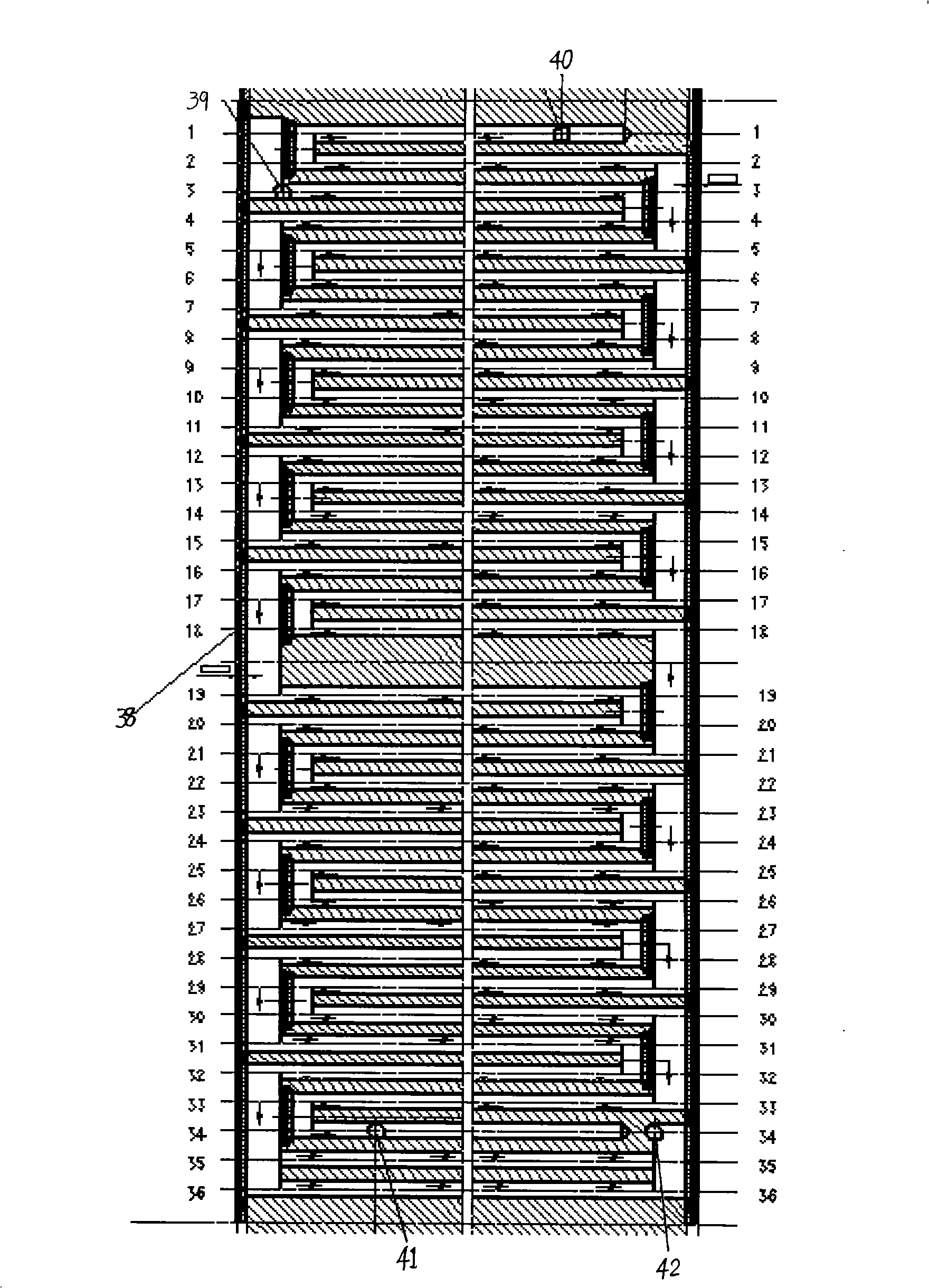 Extruder double passage barrel heating cooling device