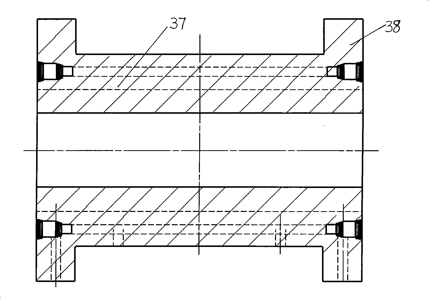 Extruder double passage barrel heating cooling device