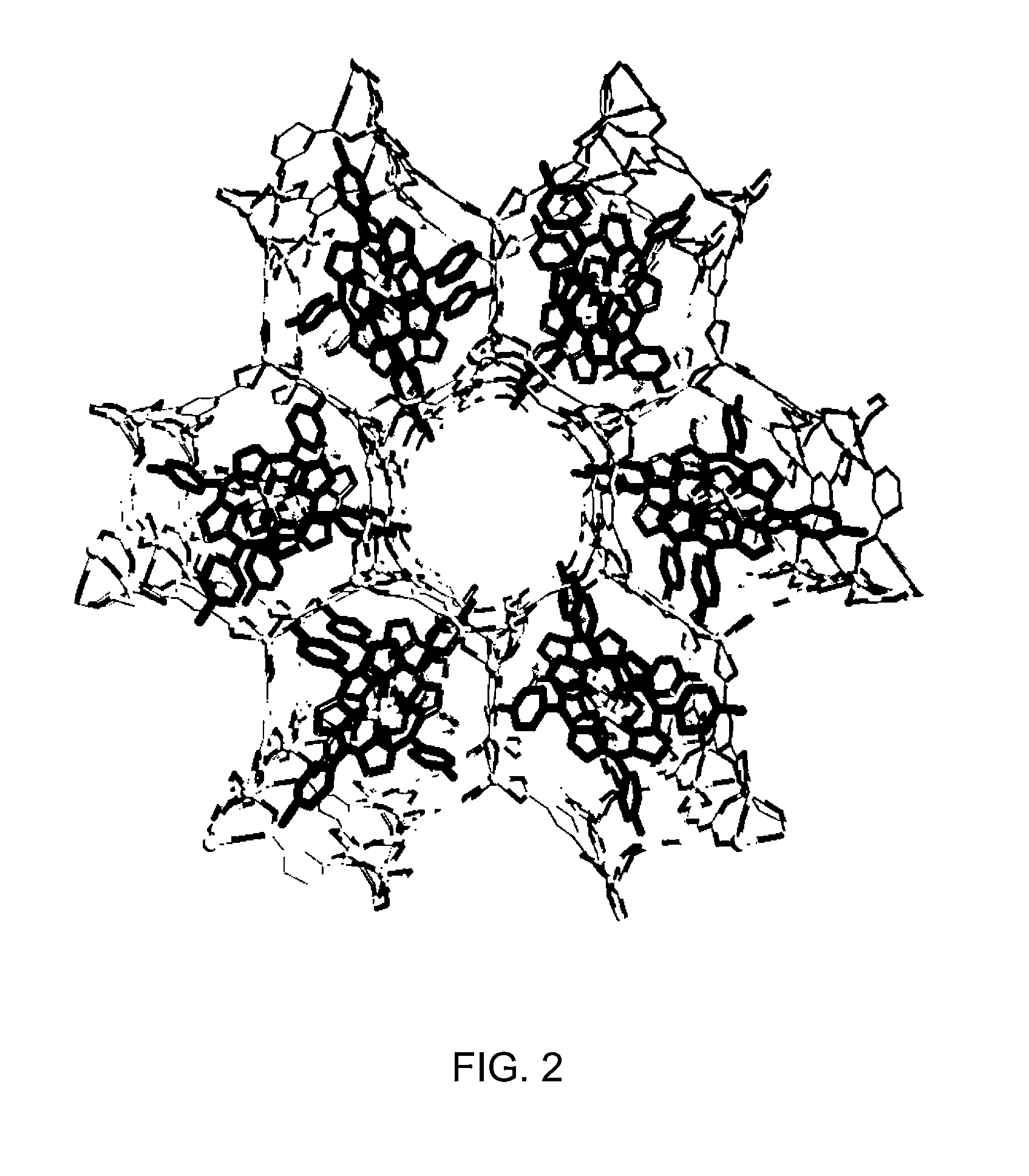 Heterocyclic macrocycle templated metal-organic materials