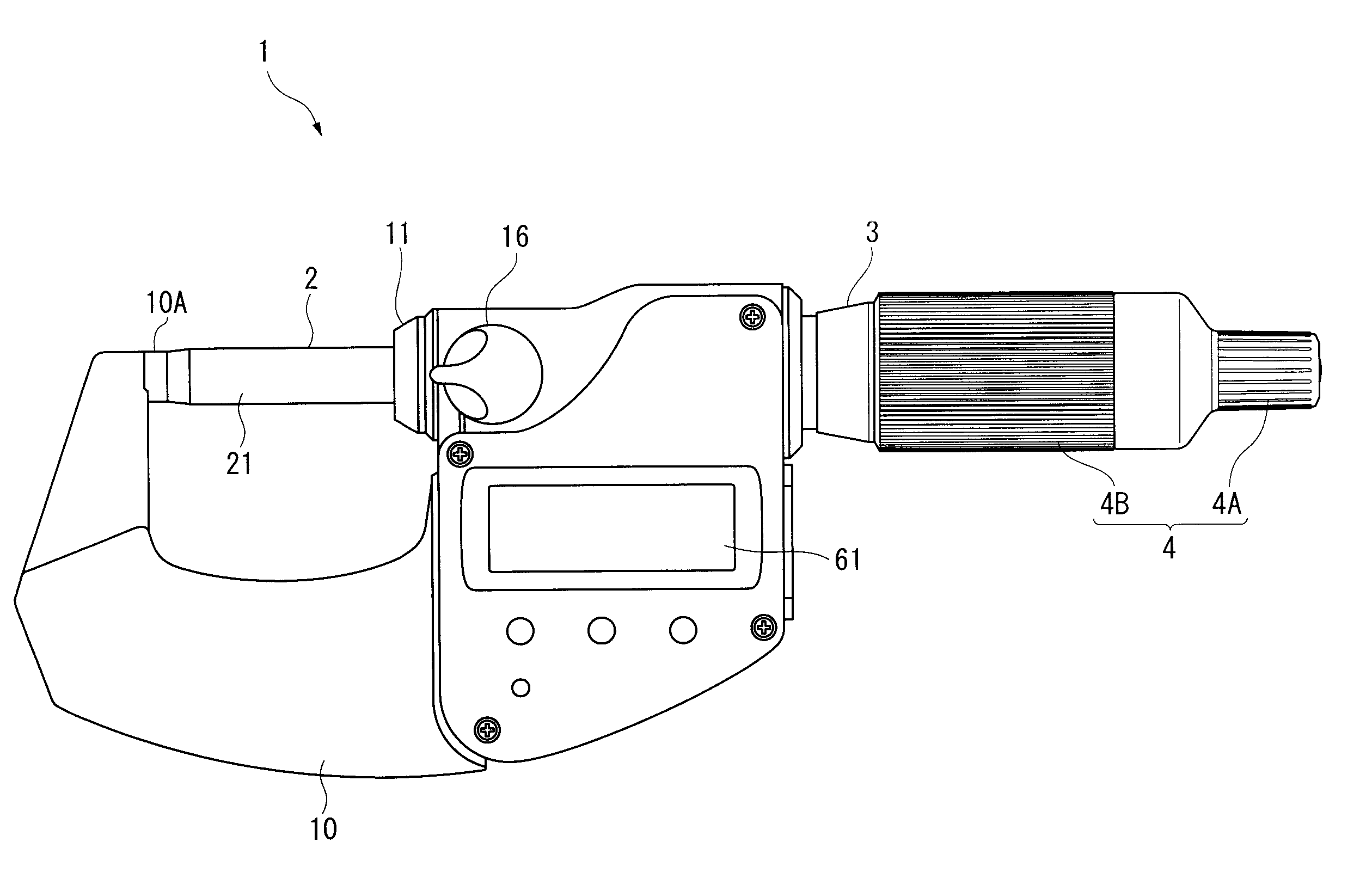 Digital displacement measuring instrument