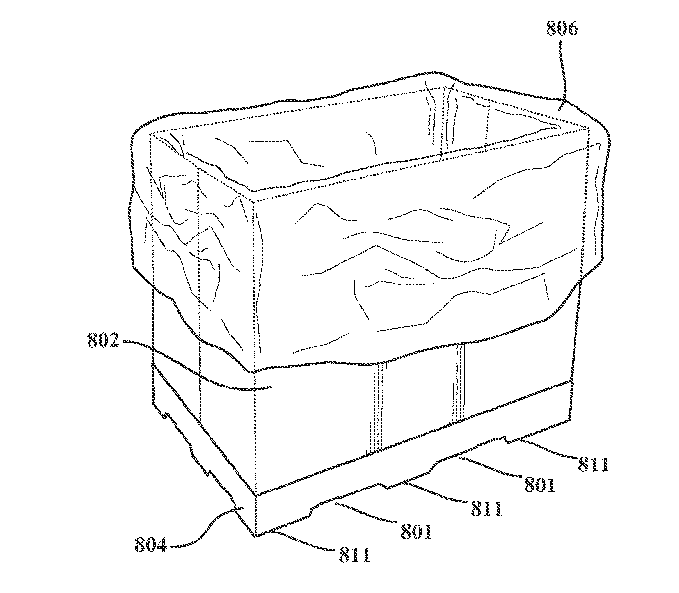 Bin for transporting waste or recyclable material