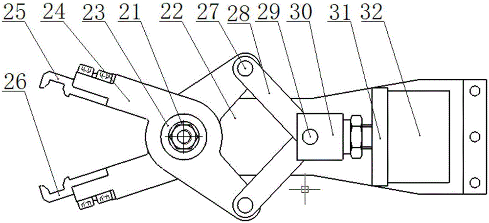 A thermal processing automatic cylinder clamping mechanism