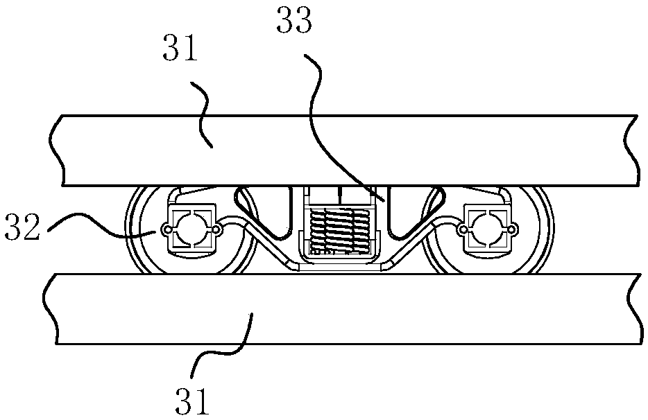 Water and land combined floating type track conveying system