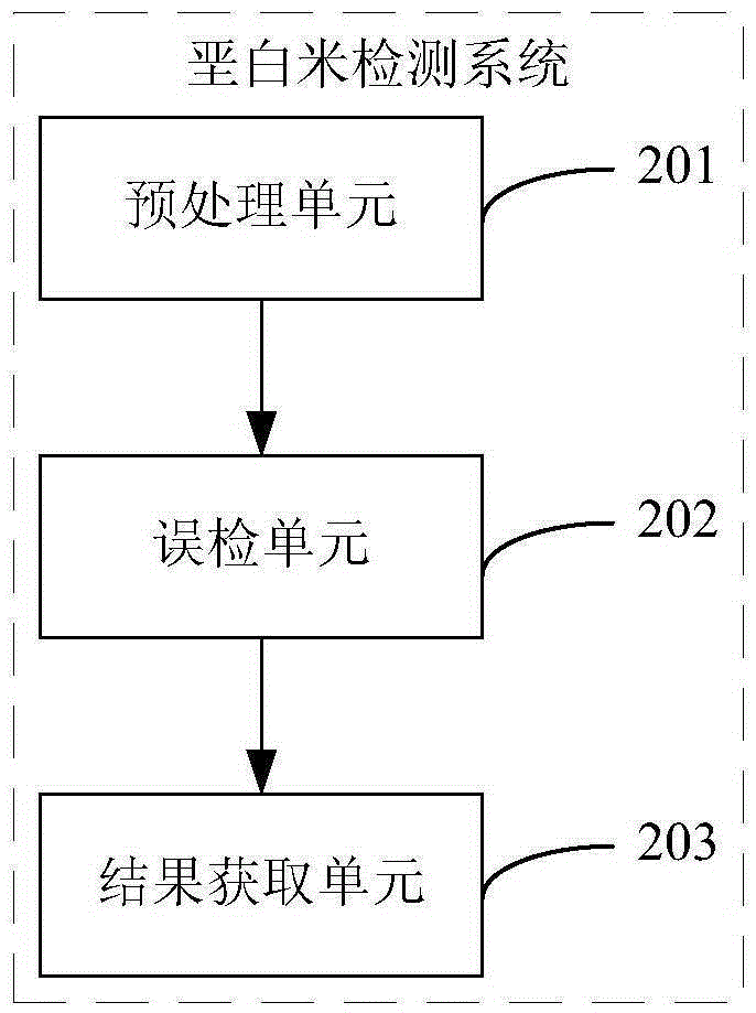 Detection method and system of chalky rice