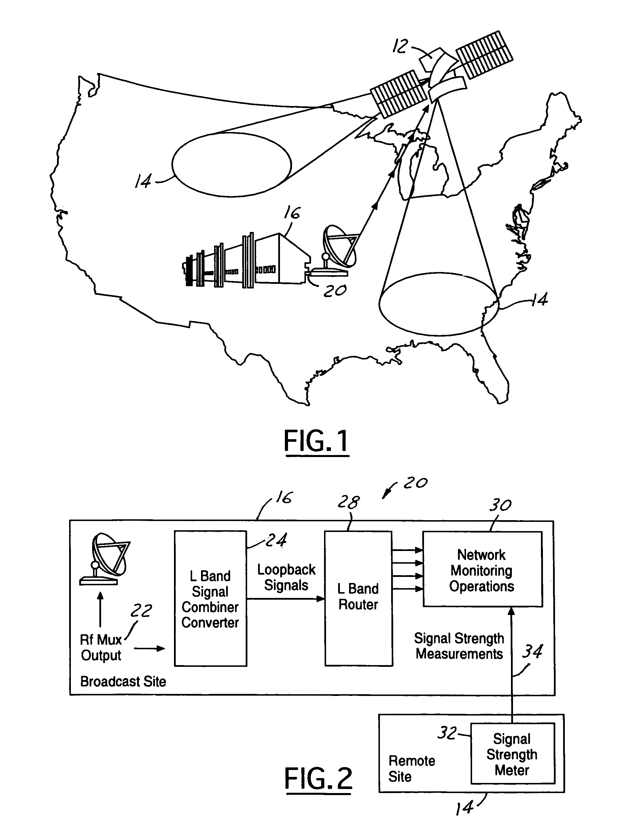 Comprehensive network monitoring at broadcast satellite sites located outside of the broadcast service area