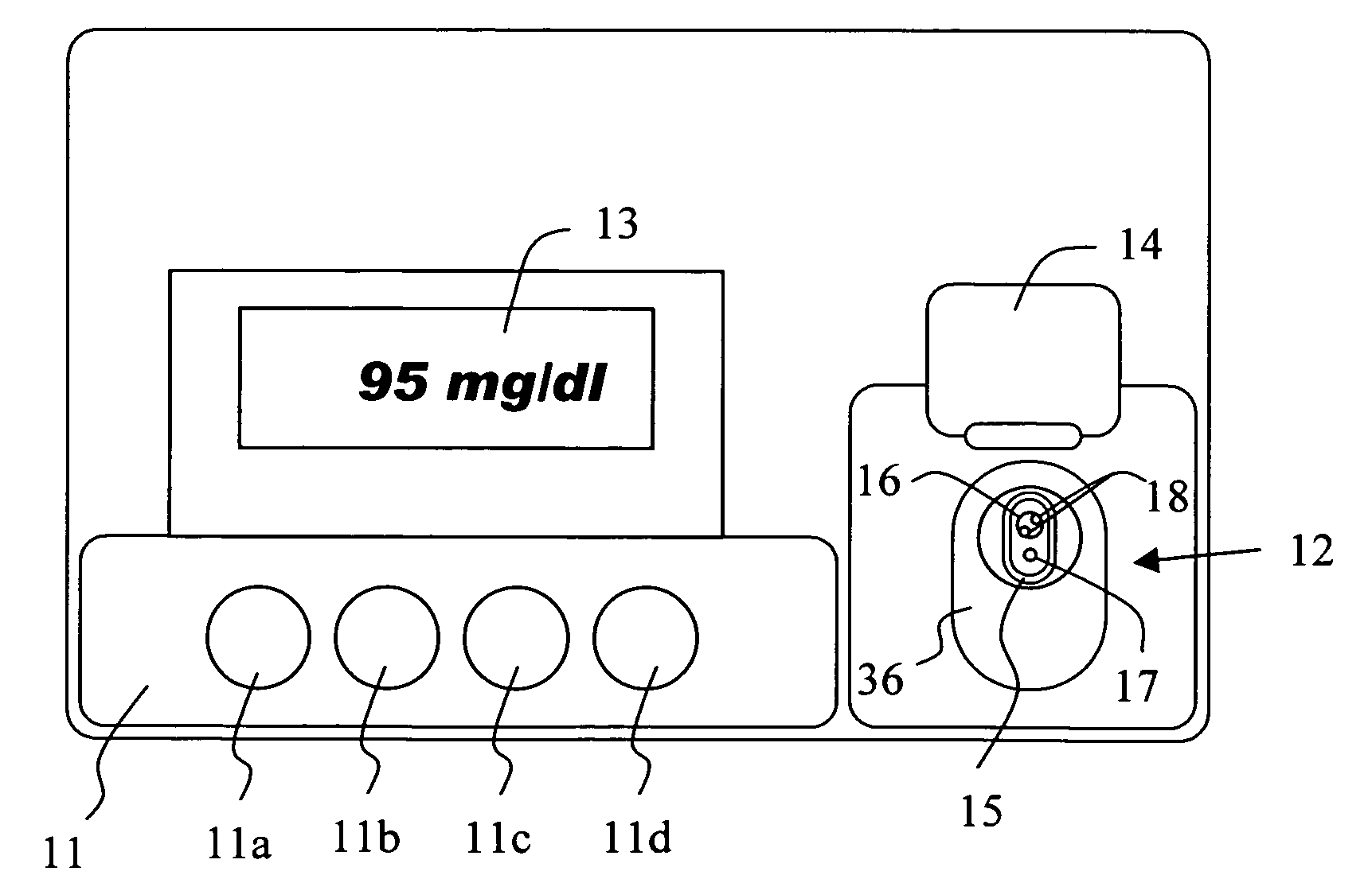 Blood sugar level measuring apparatus