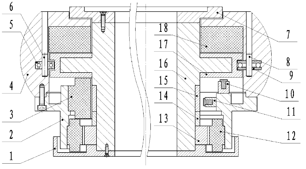 Azimuth drive support system structure of inertially stabilized platform