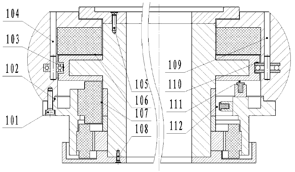 Azimuth drive support system structure of inertially stabilized platform