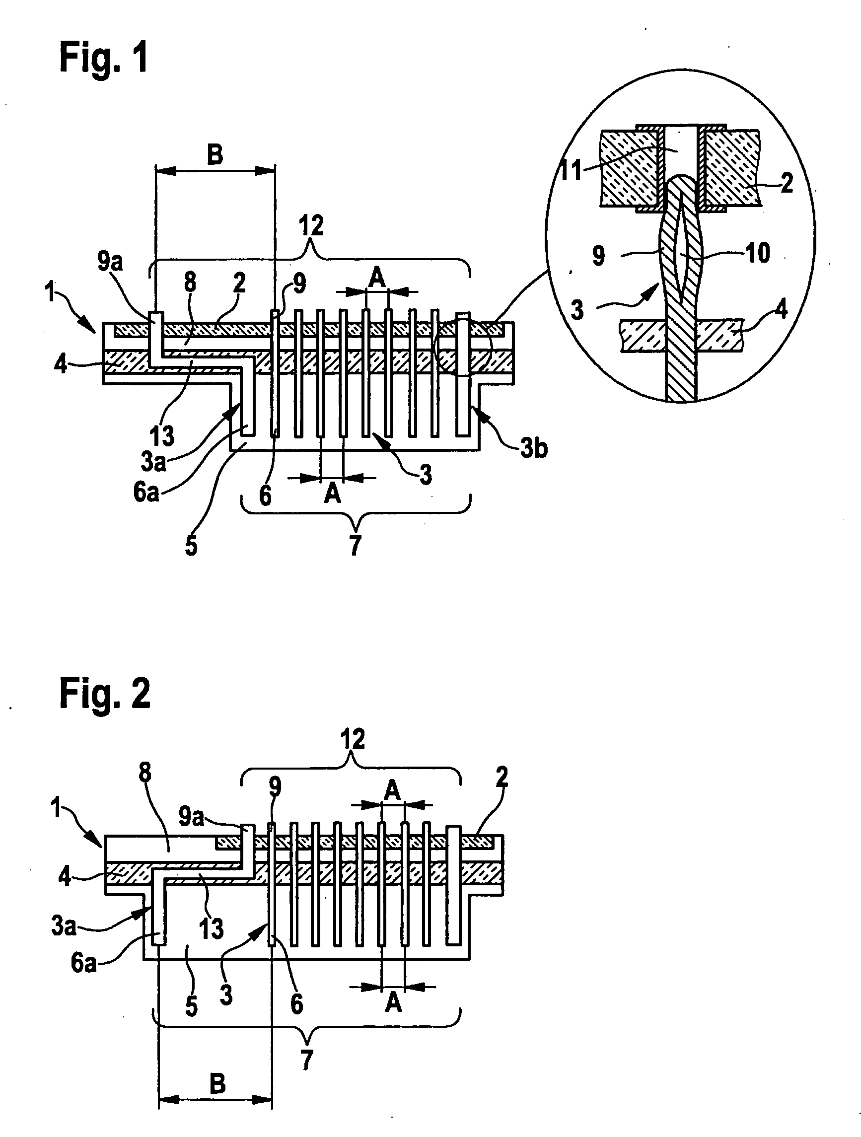 Electrical pressfit plug connector having a laterally bent power pin