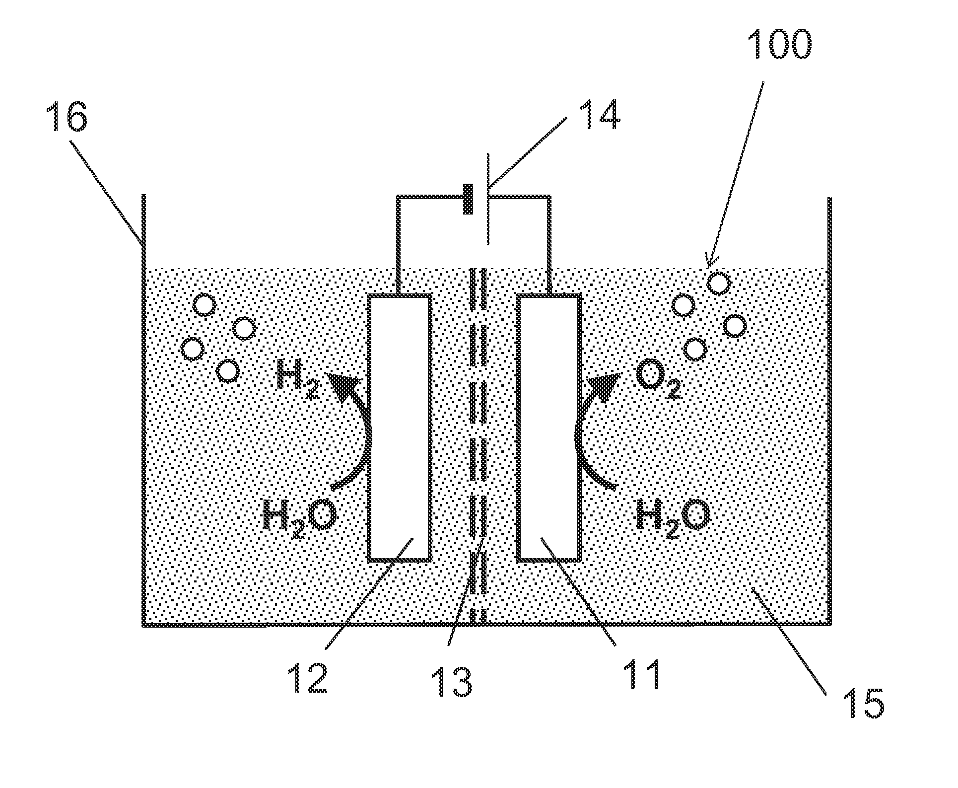 Method for generating oxygen, and water electrolysis device