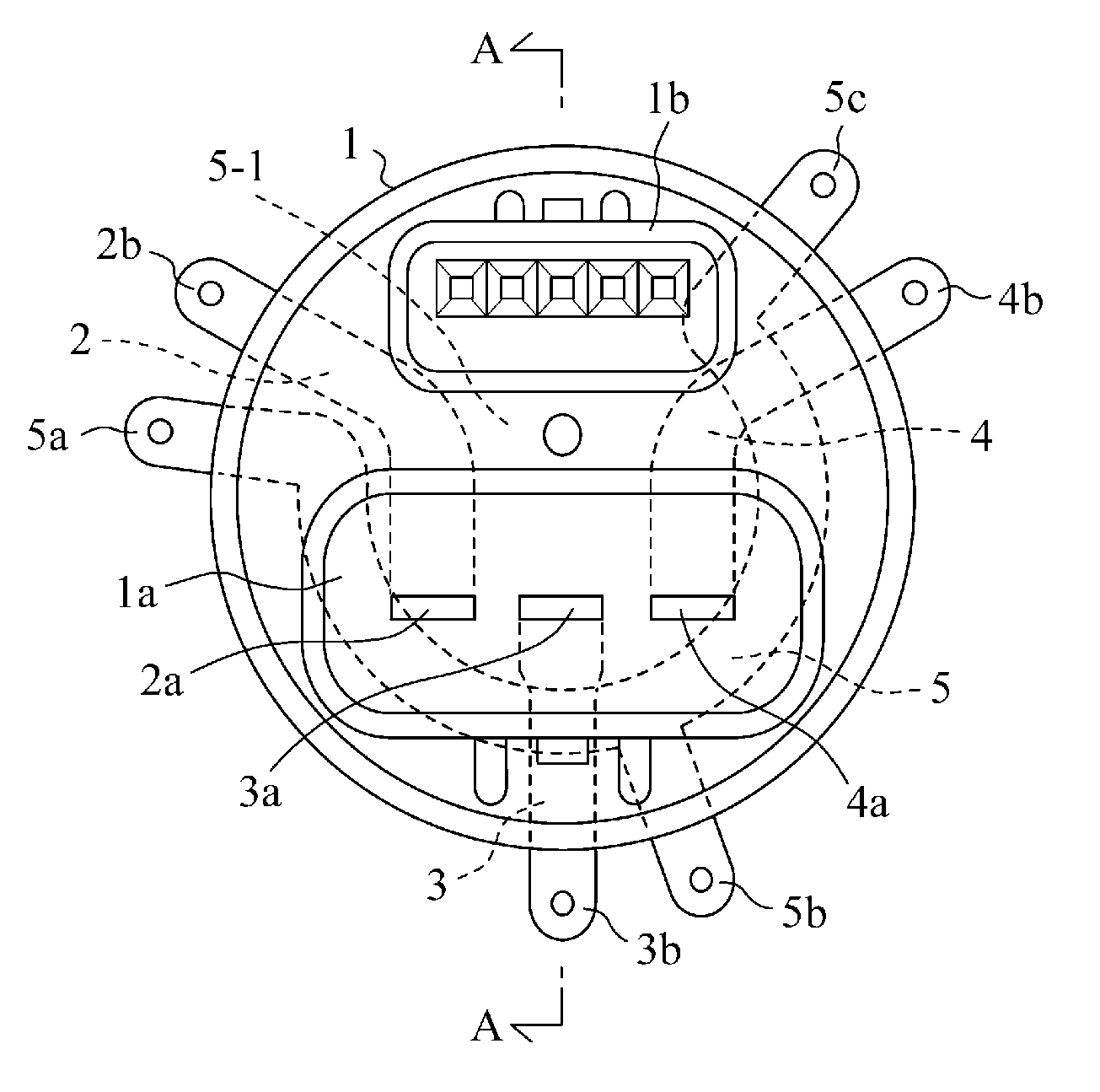 Insulating housing for motor terminal