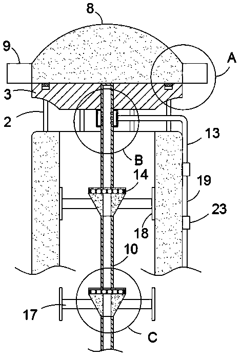 Integrated dedusting, desulfurization and denitrification device for ship exhaust gases