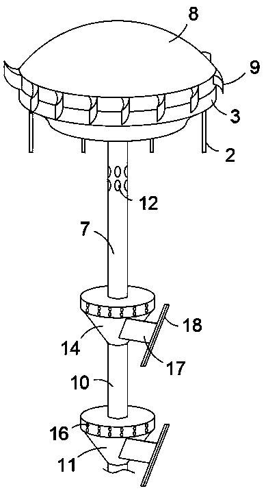 Integrated dedusting, desulfurization and denitrification device for ship exhaust gases