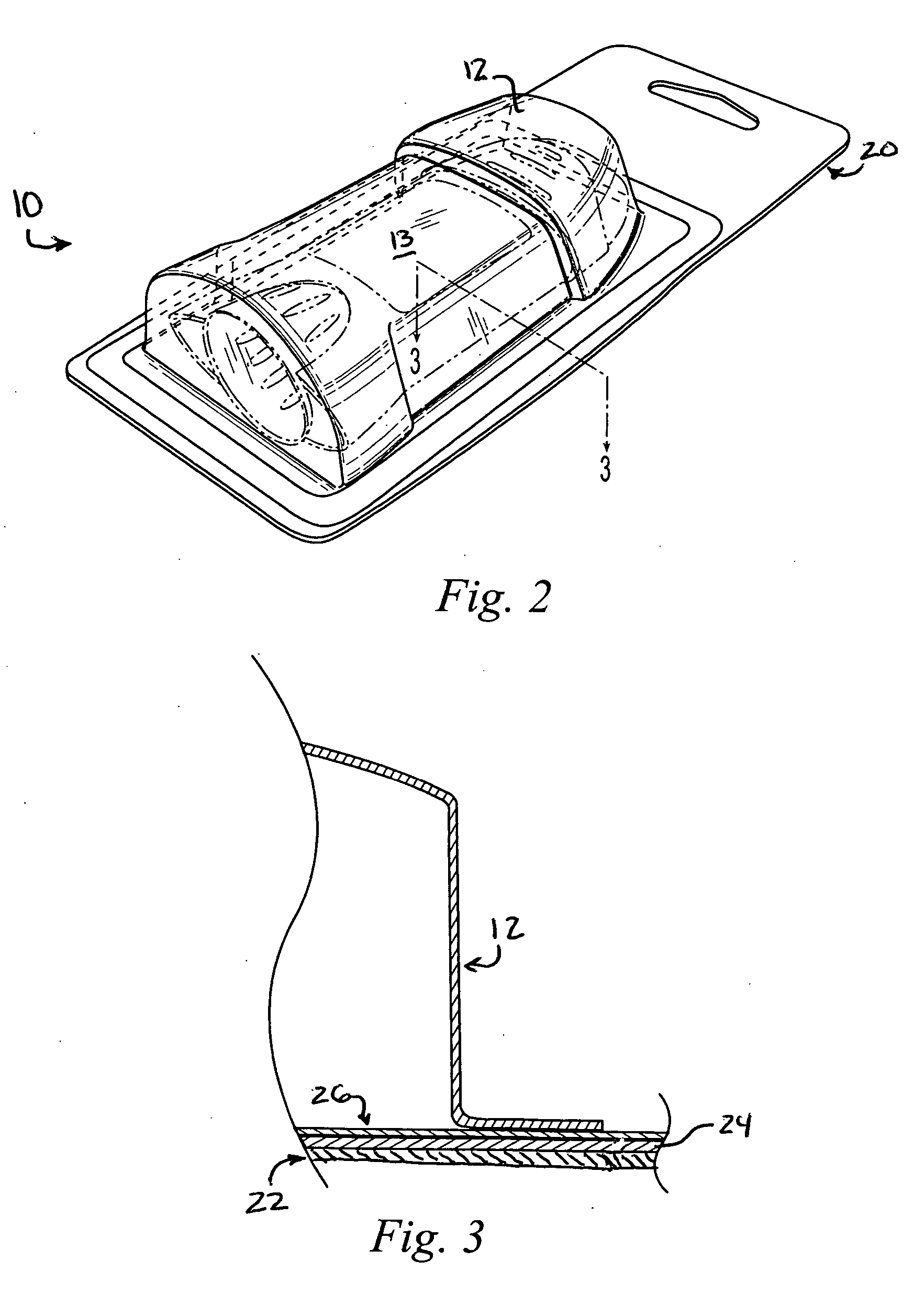 Blister package for adhesive compositions