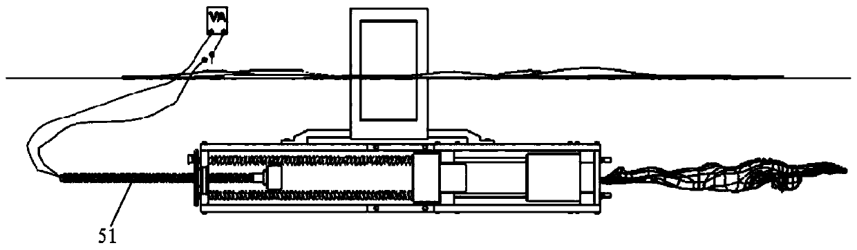 Launch control device and control method for sliding test in small water tank