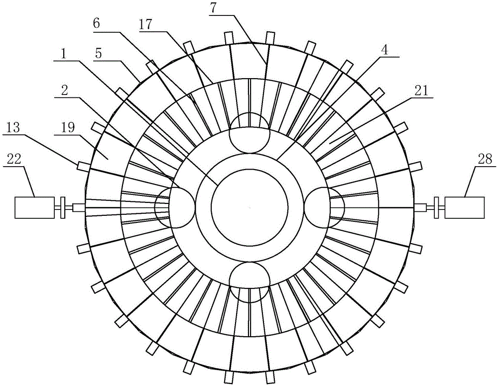 Automatic adjustment of pulverized coal separation device with dual-axial baffles in series with back-powder grinding