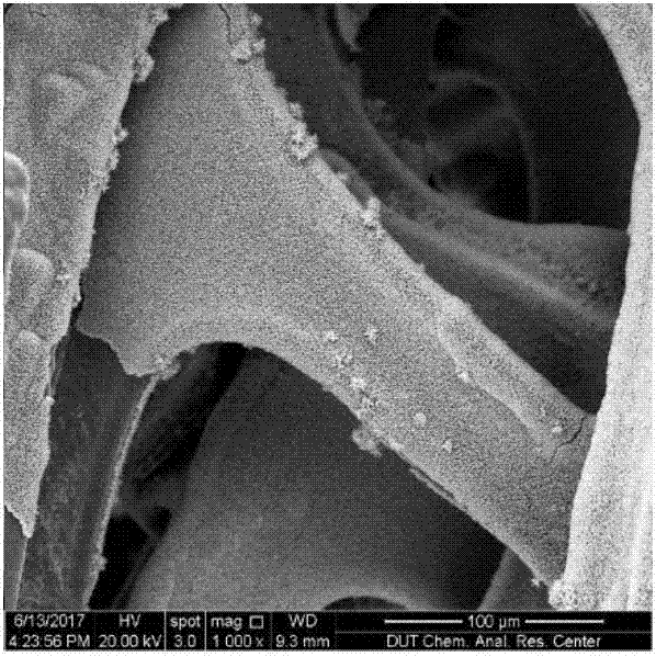 Preparation method and application for efficient and stable foam nickel base photocatalytic material